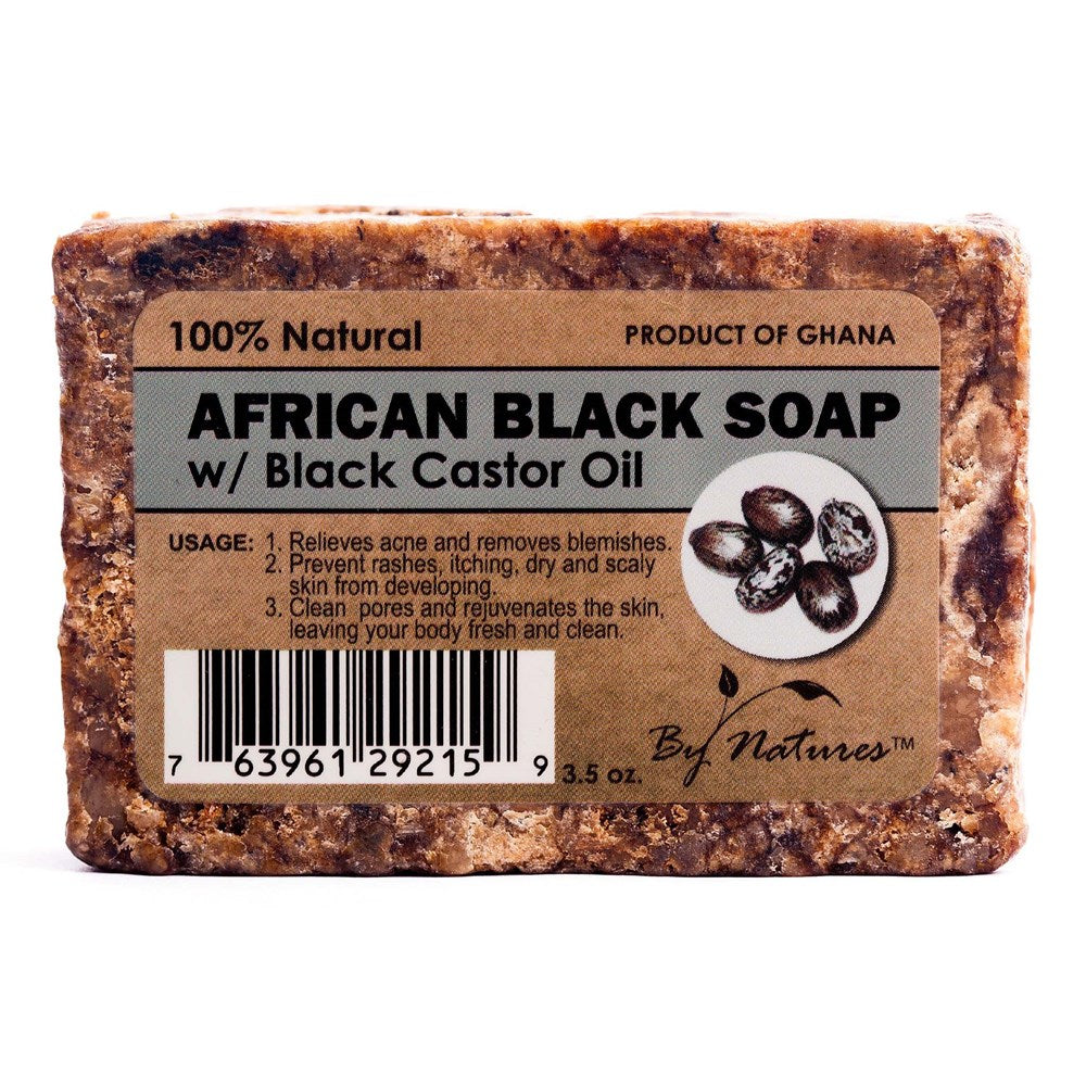 BY NATURES African Black Soap (3.5oz)Black Castor