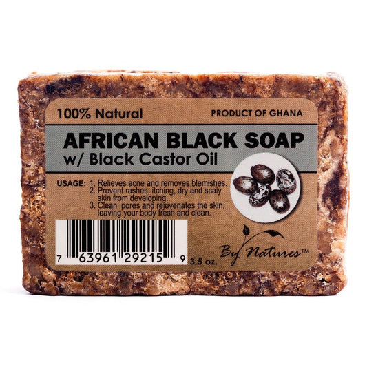BY NATURES African Black Soap (3.5oz)Black Castor