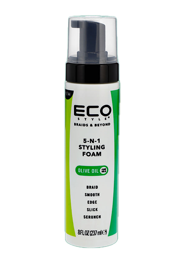 Eco Braids & Beyond 5-N-1 Styling Foam -Olive Oil (8 oz) [Online Only ]]
