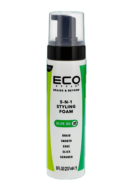 Eco Braids & Beyond 5-N-1 Styling Foam -Olive Oil (8 oz) [Online Only ]]