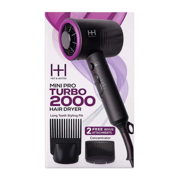 Hot & Hotter Mini Pro Turbo 2000 Hair Dryer