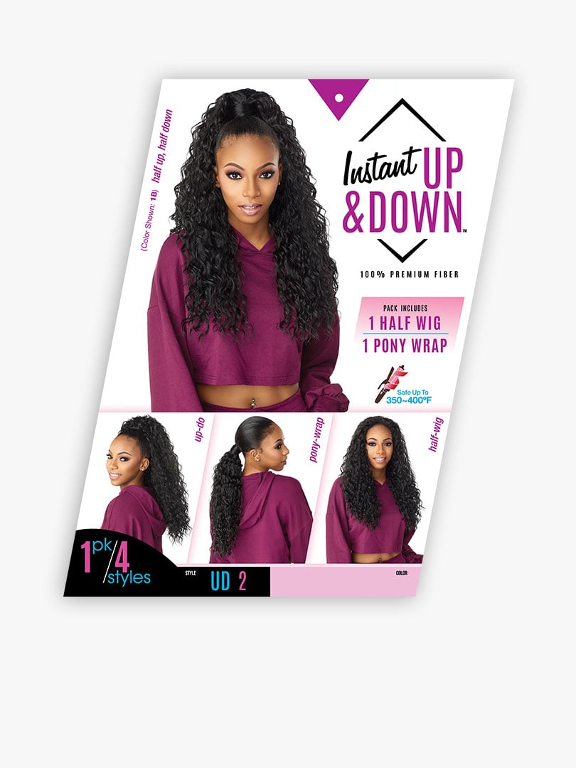 Instant Up & Down Pony Wrap Synthetic Hair Half Wig Ud [2]