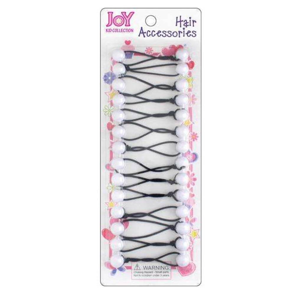 JoyTwinBeadsPonytailers14CtWhite.jpg | Miami Beauty Supply