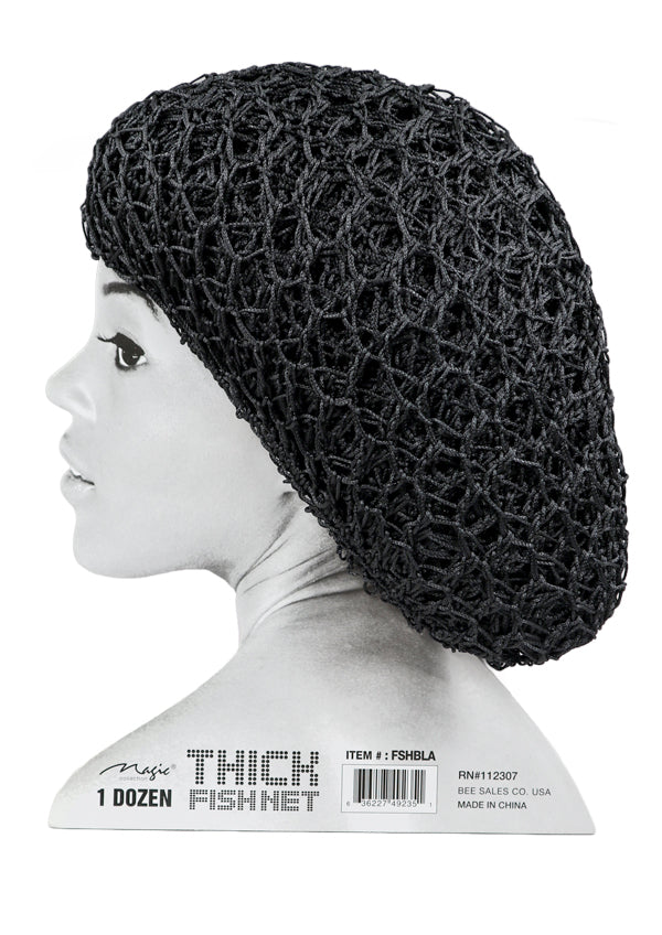 Fish Thick Hair Net -Black [1 pcs]