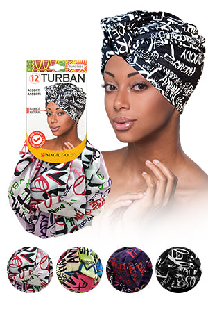 Magic Gold Turban (Asst) TUR7021