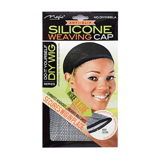 Magic Collection DIY Silicone Weaving Cap - Black | Miami Beauty Supply