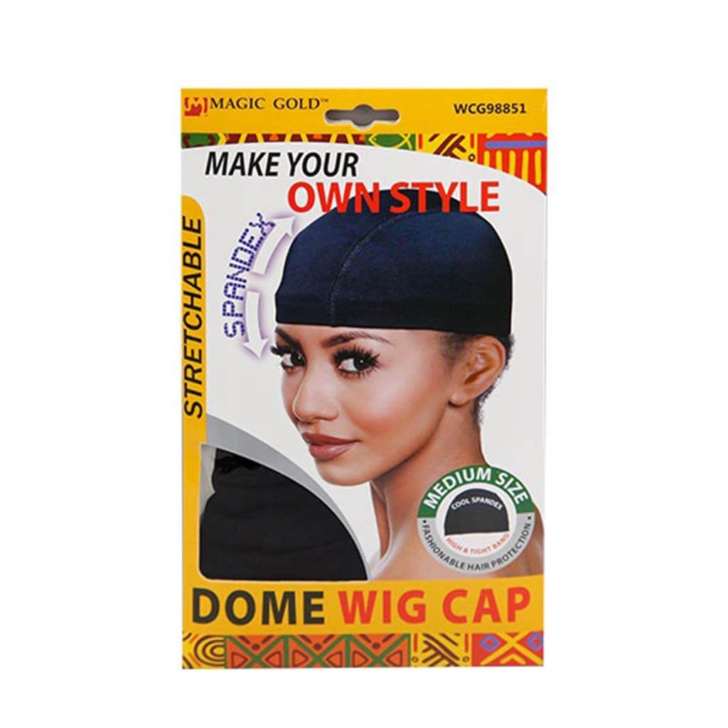 Magic Gold Spandex Dome Wig cap - Assorted and Black | Miami Beauty Supply