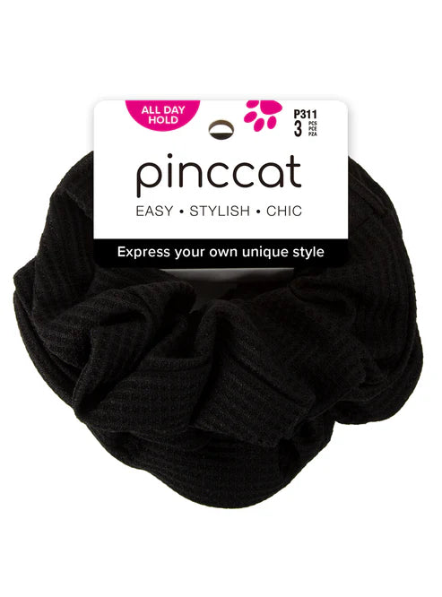 PINCCAT SCRUNCHIE (PACK of 3 )  Black