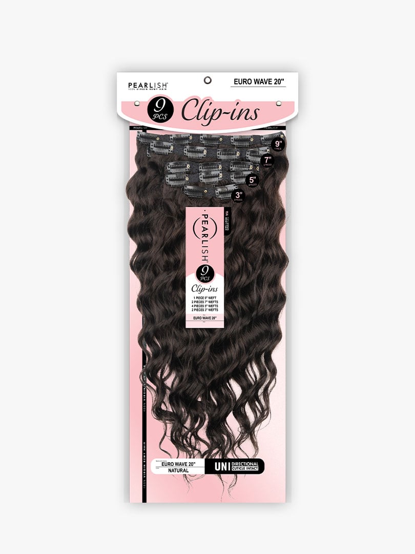 PEARLISH CLIP-INS 9PCS_EURO WAVE 20″