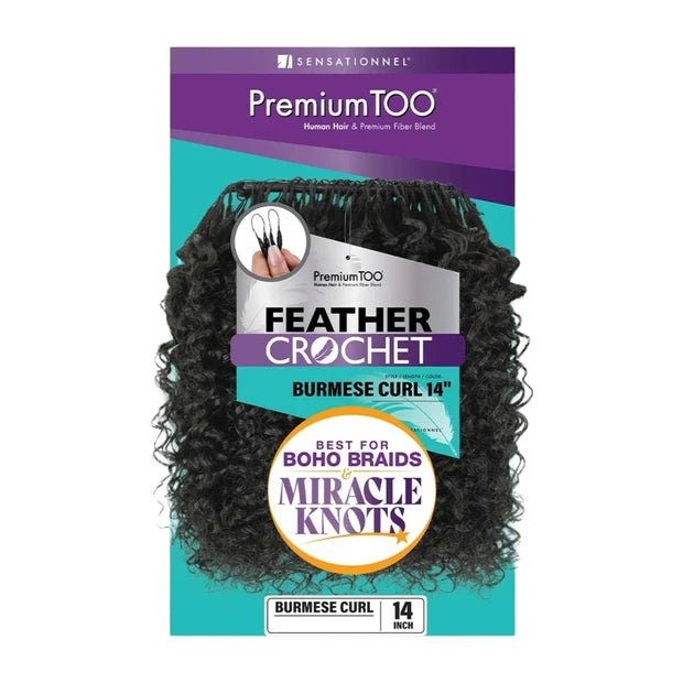 Premium Too Feather Crochet Burmese Curl 18 "