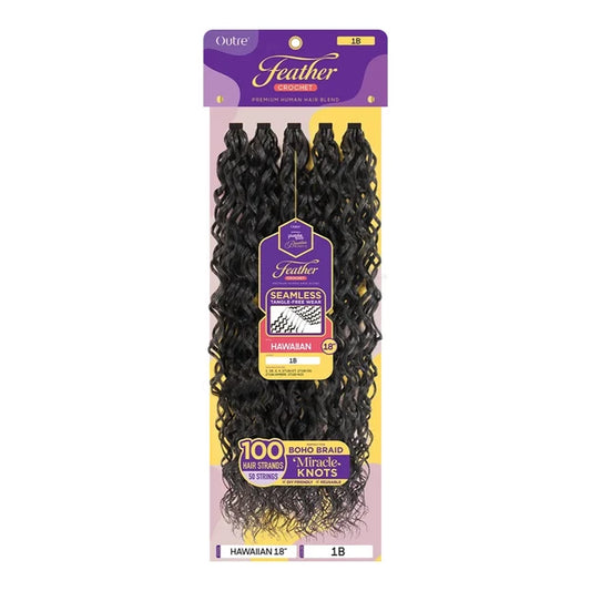 Purple Pack Brazilian Bundle Feather Crochet Hawaiian 18 "