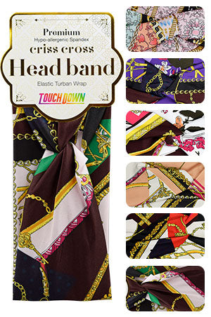 TD Criss Cross Head Elastic Turban Wrap15thCentury