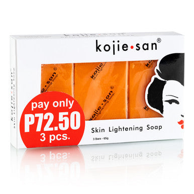 Kojie San Skin Lightening Kojic Acid Soap 3 Bars - 65g - WHOLESALE [ 12 pcs ]
