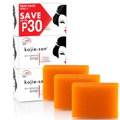 Kojie San Skin Lightening Kojic Acid Soap 3 Bars - 100g - WHOLESALE 48 PCS