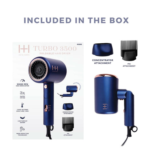 Hot & Hotter Turbo 3500 Foldable Hair Dyer