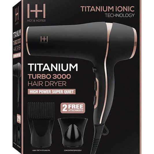 ANNIE HOT &HOTTER TITANIUM TURBO 3000 HAIR DRYER