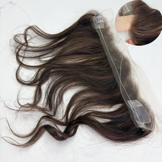 HD HAIRLINE TOPPER 16" #4 STRAIGHT 2" X 13"