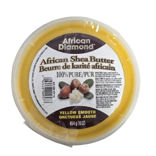 AFRICAN DIAMOND African Shea Butter – Yellow Smooth 454g (16oz