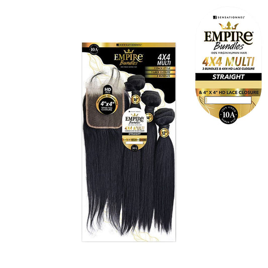 SENSATIONNEL EMPIRE BUNDLES 4X4 MULTI STRAIGHT NATURAL BLACK