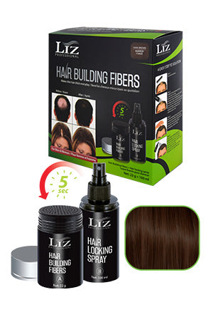 LIZ Profl. Hair Building Fibers & Locking Spray[Black