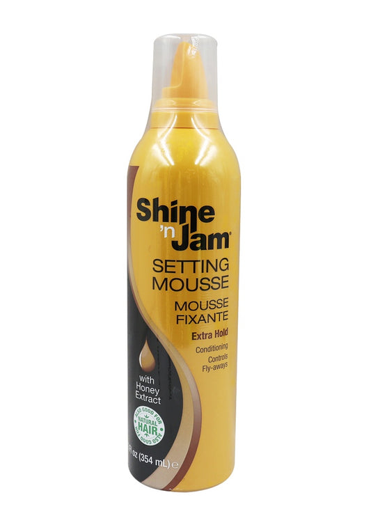 Ampro Shine-n-Jam Setting Mousse -Extra Hold (12 oz