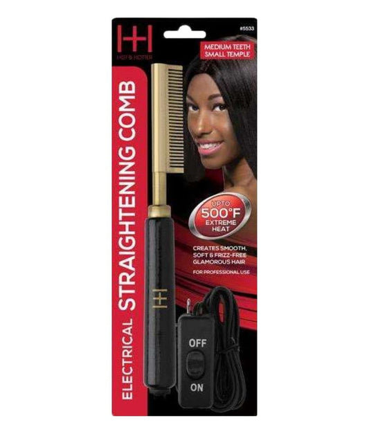 ANNIE Hot & Hotter Electrical Straightening Comb [Medium Teeth Small Temple]