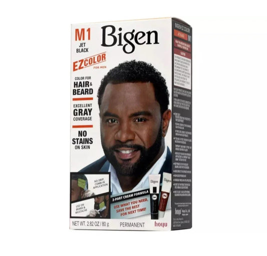 BIGEN Ez Color For Hair & Beard Kit [#M1 JET BLACK]