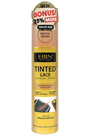 Ebin Tinted Lace Spray(150ml)-Midium Brown