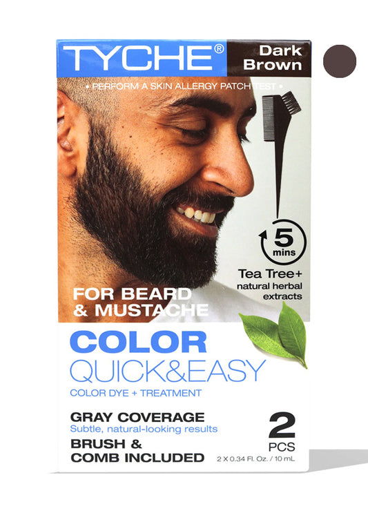 NK TYCHE Beard Color Quick&Easy #Dark Brown (2 pc/pk