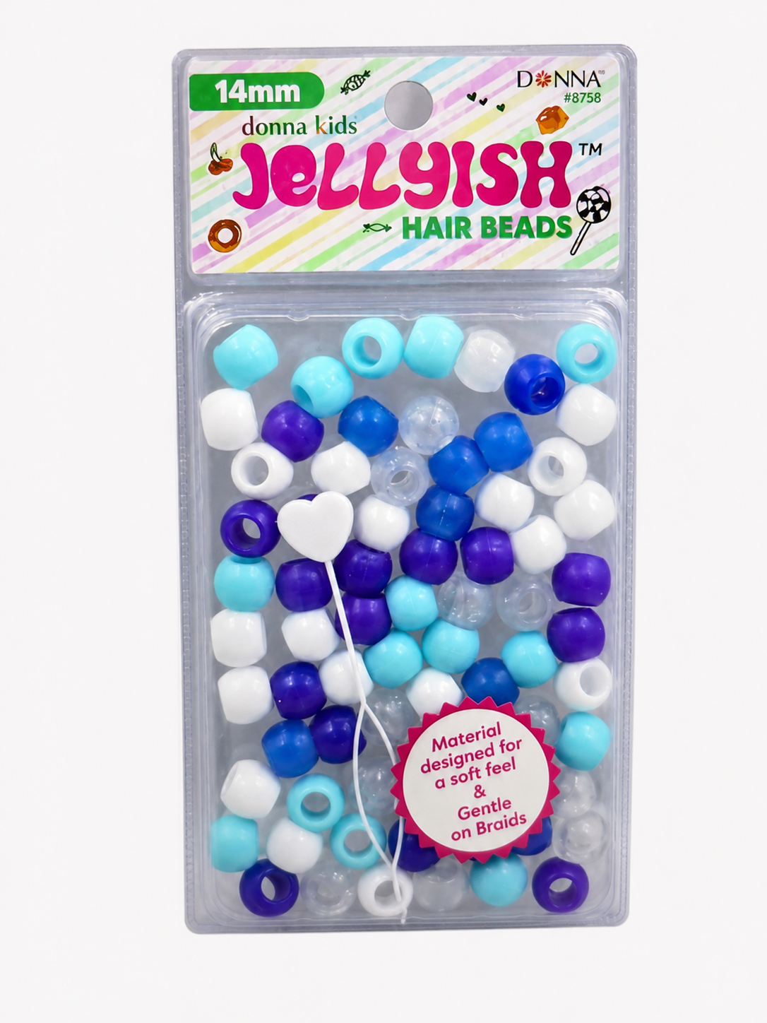 DONNA Kids 14mm Jellyish Beads #8758GP Blue Mix -pc