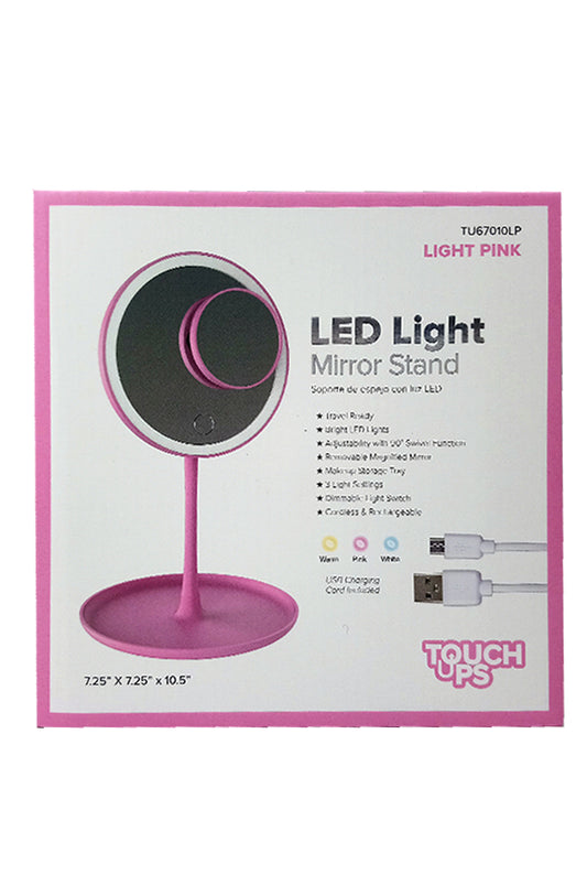 Touch Ups LED Light Mirror Stand-L.Pink