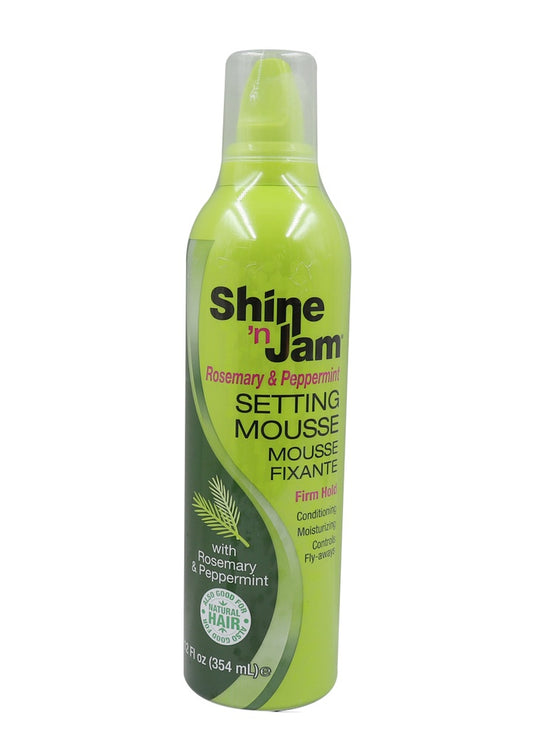 Ampro Shine-n-Jam Rosemary Setting Mousse -Firm Hold (12 oz)
