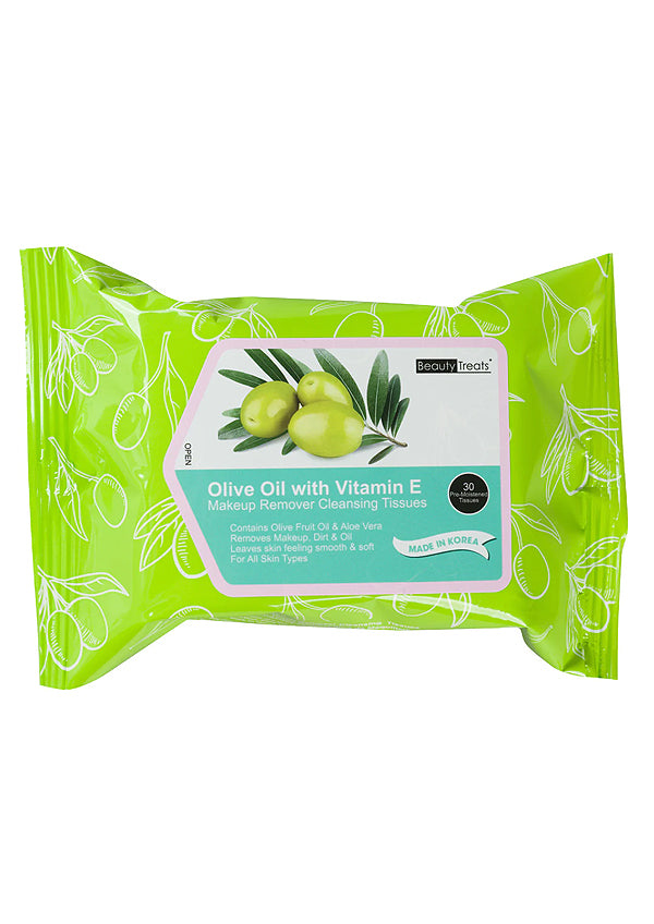 Beauty Treats Makeup Cleansing Tissues [Olive Oil] #