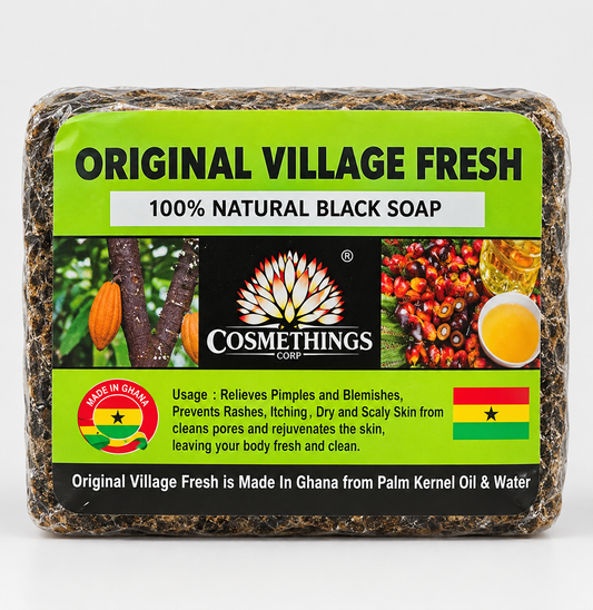 Original Village Fresh Black Soap -100% Natural (1 LB)