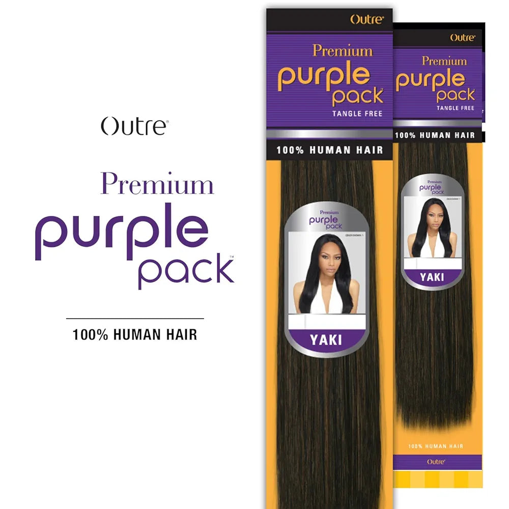 PURPLE PACK 100% Human Hair Yaki [1B]