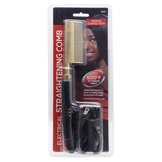 ANNIE Hot & Hotter Electrical Straightening Comb [Medium Curved Teeth