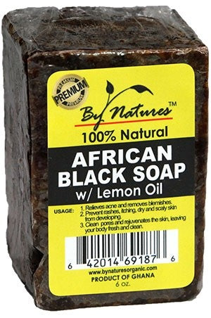 By Natures African Black Soap with Lemon Oil (6.5oz