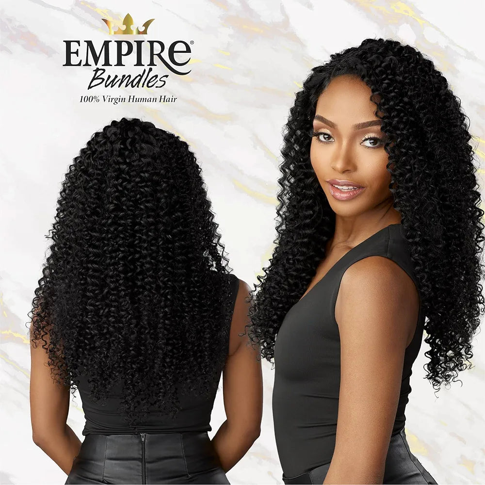 Sensationnel Human Hair Empire Bundles Weave - Burmese Curl 1 NATURAL