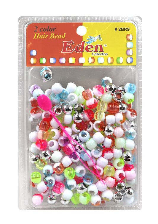Eden 2Color MEDIUM Round Bead (Clear/Assrt/Silver)