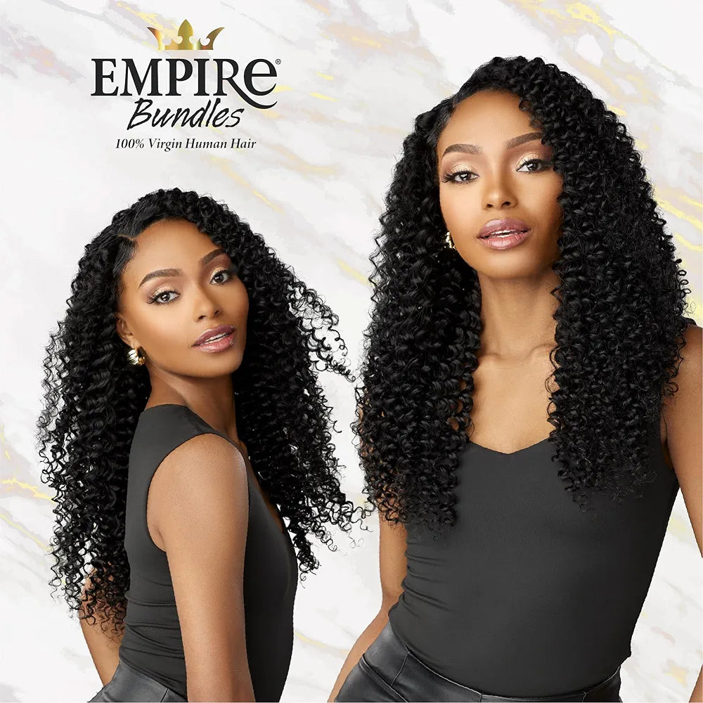 Sensationnel Human Hair Empire Bundles Weave - Burmese Curl 1 NATURAL