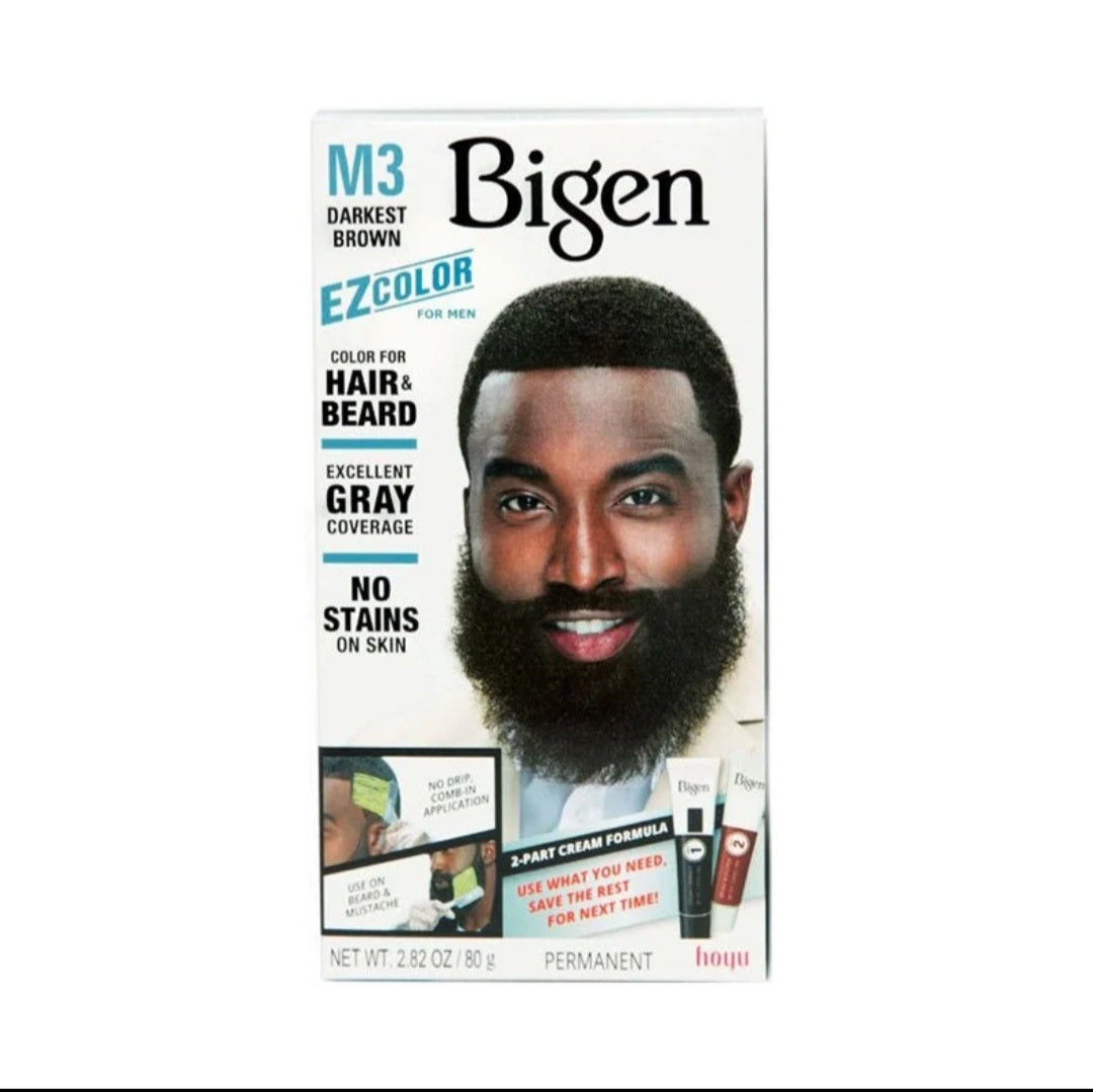 BIGEN Ez Color For Hair & Beard Kit [#M3 DARKEST BROWN]