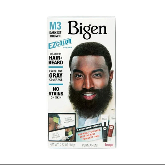 BIGEN Ez Color For Hair & Beard Kit [#M3 DARKEST BROWN]