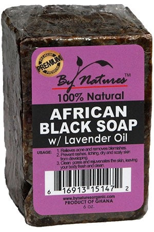 By Natures African Black Soap with Lavender Oil (6.5oz)