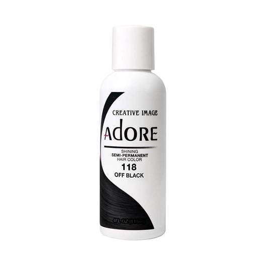 Adore - Semi Permanent Hair Color (4oz) - #118 Off Black | Miami Beauty Supply