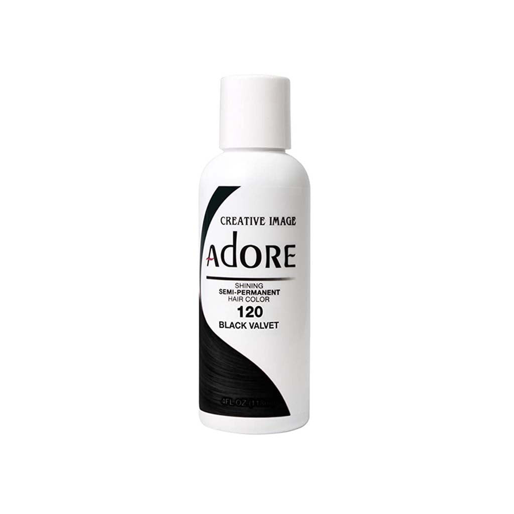 Adore - Semi Permanent Hair Color (4oz) - #120 Black Velvet | Miami Beauty Supply