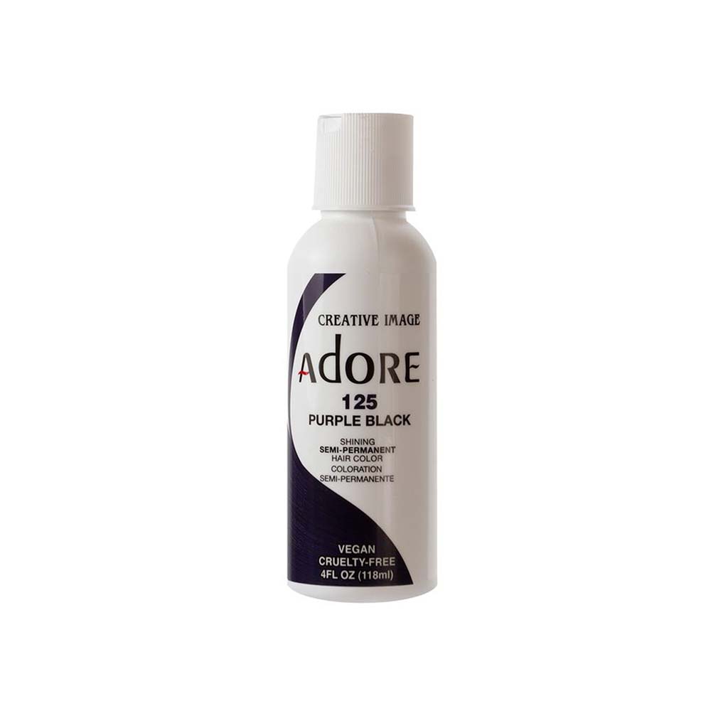 Adore - Semi Permanent Hair Color (4oz) - #125 Purple Black | Miami Beauty Supply