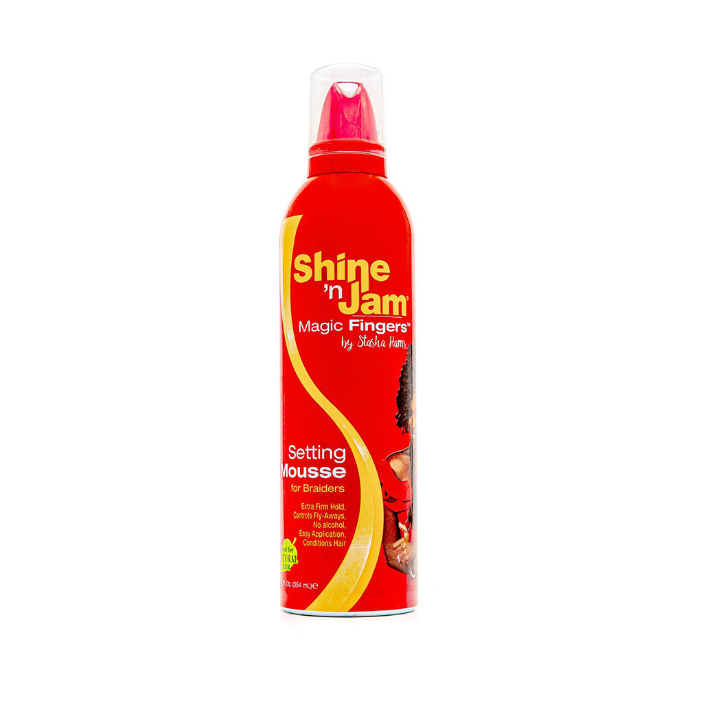 Ampro Shine 'N Jam Magic Fingers Setting Mousse (12oz) | Miami Beauty Supply