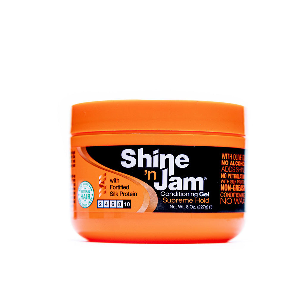 Ampro Shine 'n Jam Conditioning Gel - Supreme Hold (8oz) | Miami Beauty Supply