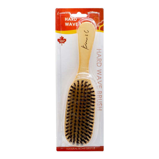 Natural Boar Bristle Wooden Brush - Hard | Miami Beauty Supply