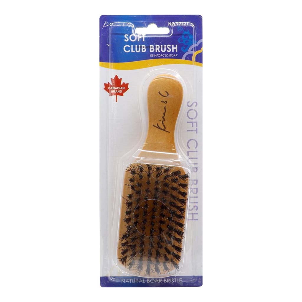 Natural Boar Bristle Wooden Brush - Soft | Miami Beauty Supply